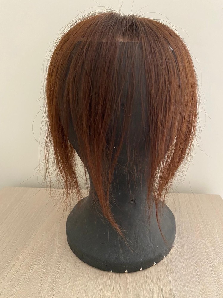 Wig With Black Cork Head Mannequin Model