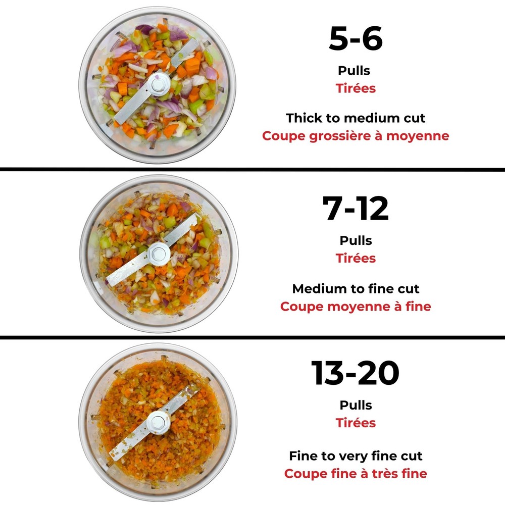 Starfrit Pull Chopper - Manual Food Processor, 3-Blade System