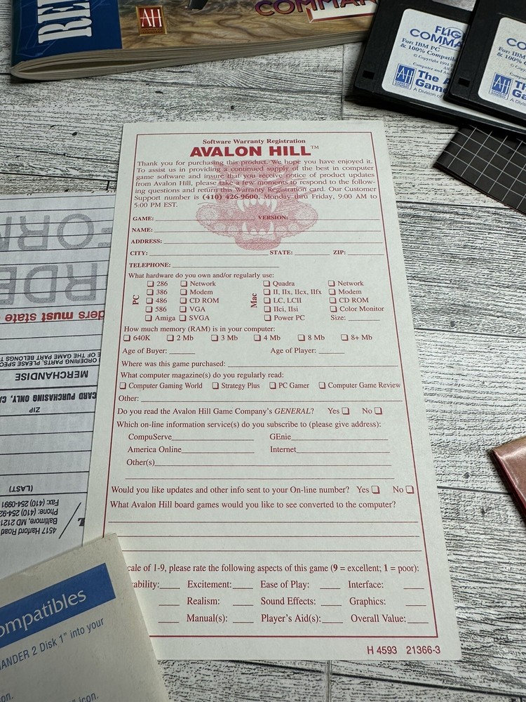 Flight Commander 2 PC Software Game Windows 10 8 7 Vista XP Install, 4 disks