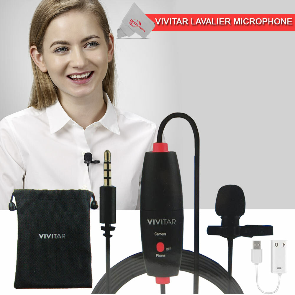 Vivitar Mini Lavalier Streaming Microphone Omni Directional with USB Adapter