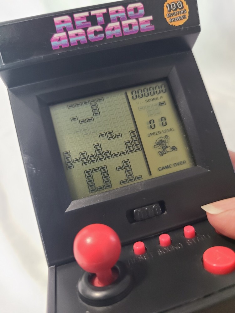 Retro Arcade 100 Exciting Games Mini Plastic Game Machine (Tested & Working)
