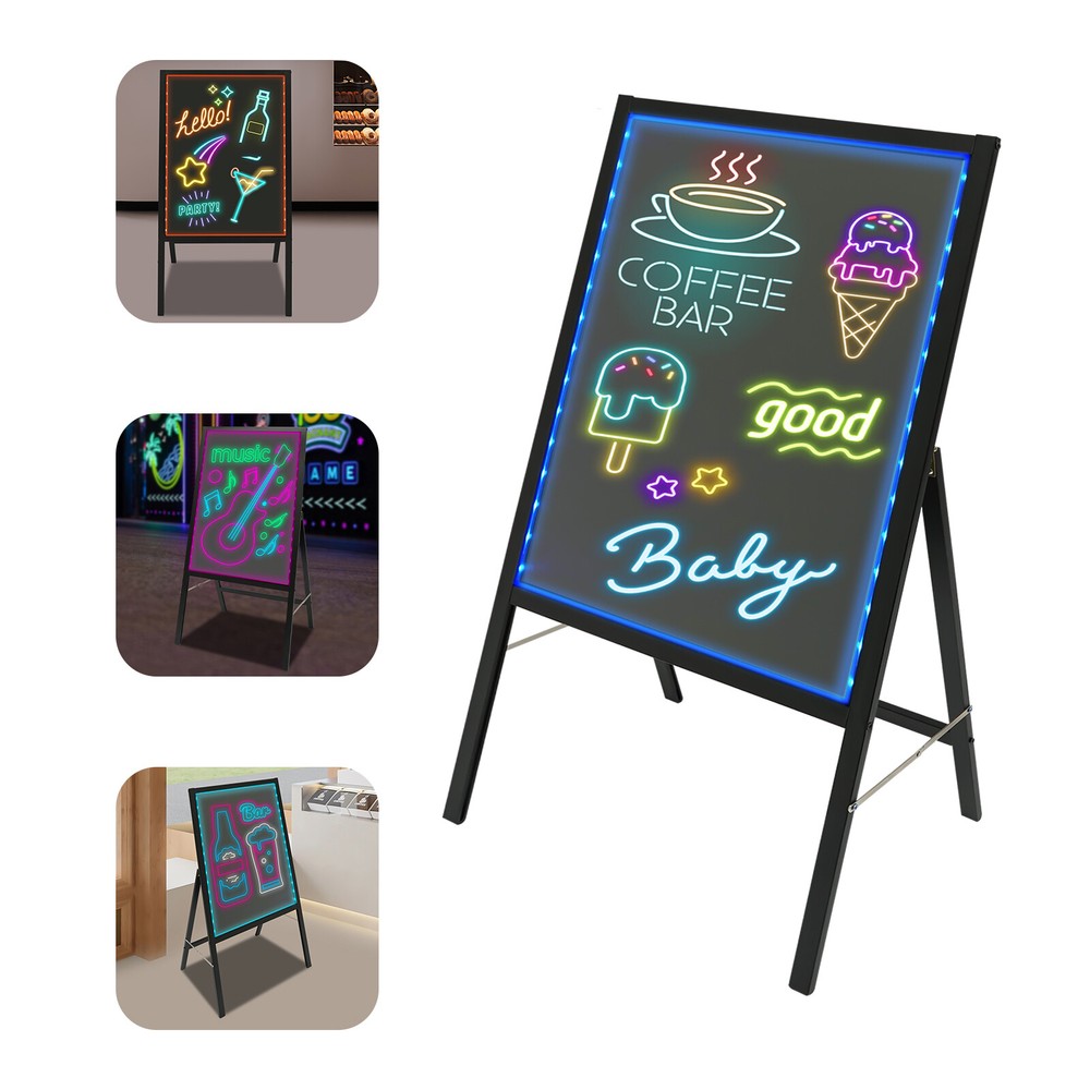 LED Message Writing Board Standing Menu Sign Board LED Message Board 50*70cm
