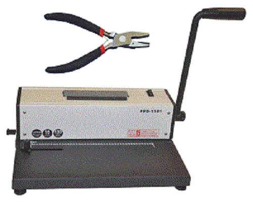 110V Spirl Coil Binding Machine with 100 Sheets 1/2" Plastic Spiral Coil Supply