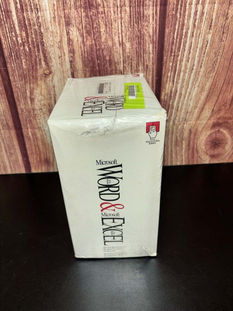 Vintage Microsoft Word & Excel Program For Macintosh Computer Sealed Floppy Disk