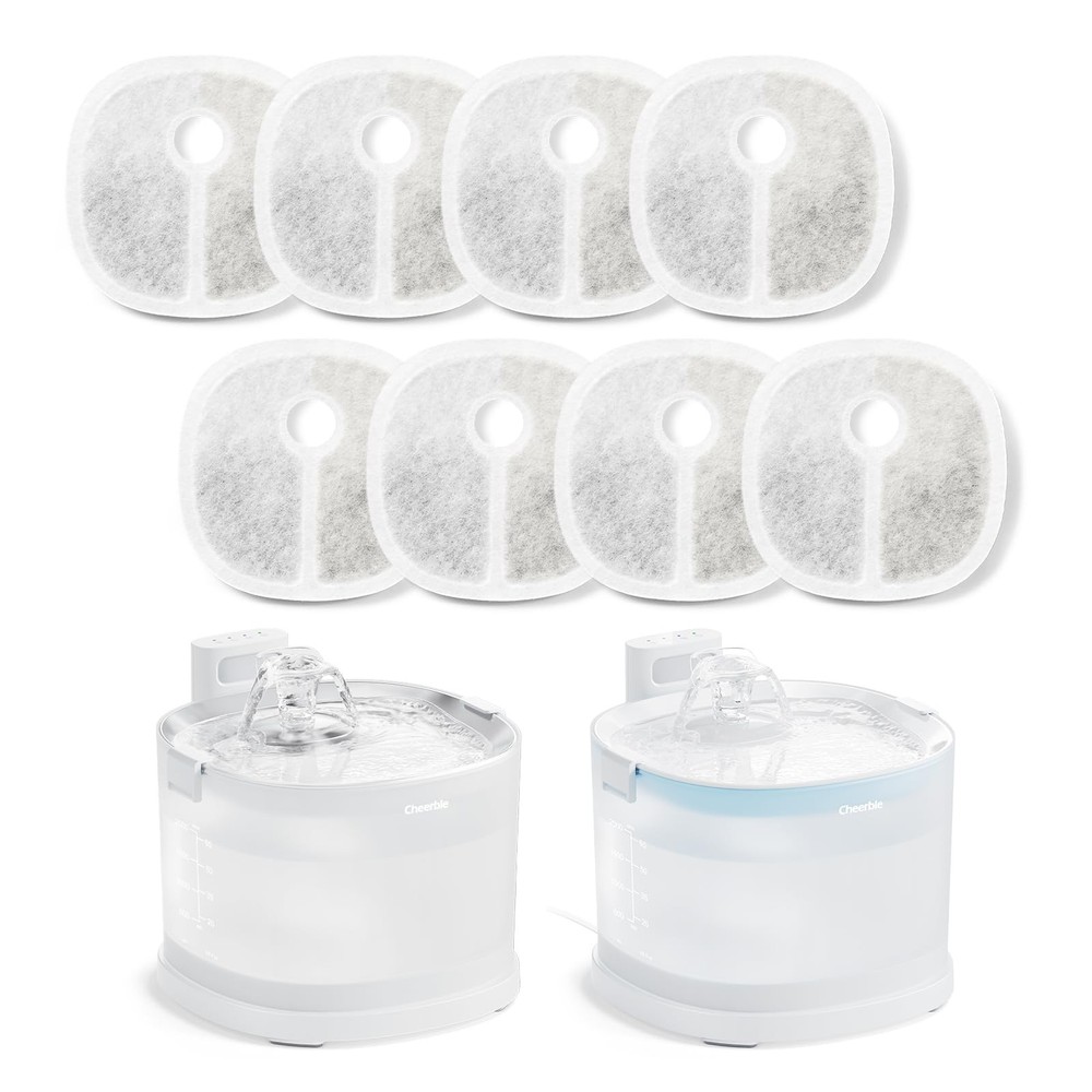 Pumpless Pet Water Elfin Fountain E1/E1+/D1/D1PRO Replacement Filter-8-Pack