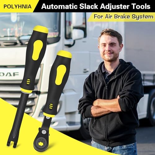 2 PCS Slack Adjuster Tools, Brake Adjustment for Semi, Fork End Release and