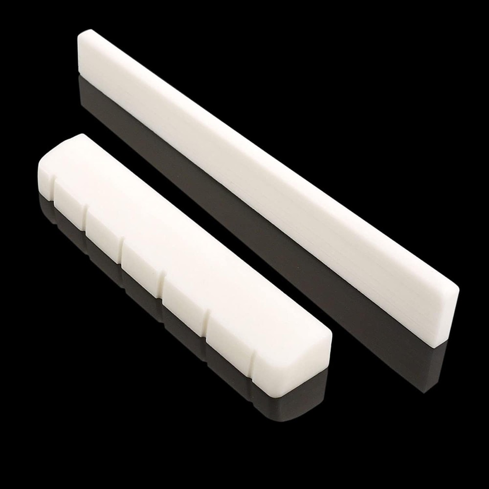 Natural Bone Bridge Saddle and Nut for Classical Guitars – Lightweight & Durable