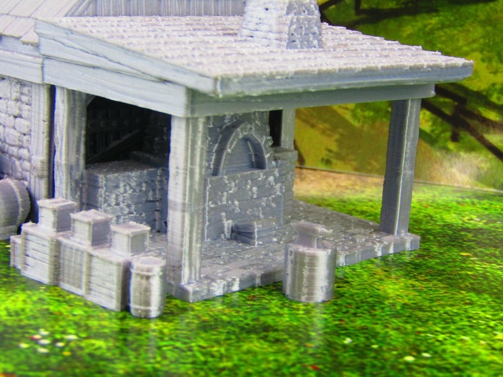 Blacksmith / Farrier Quarters Stable Smithy Forge Scatter Terrain Scenery 3D