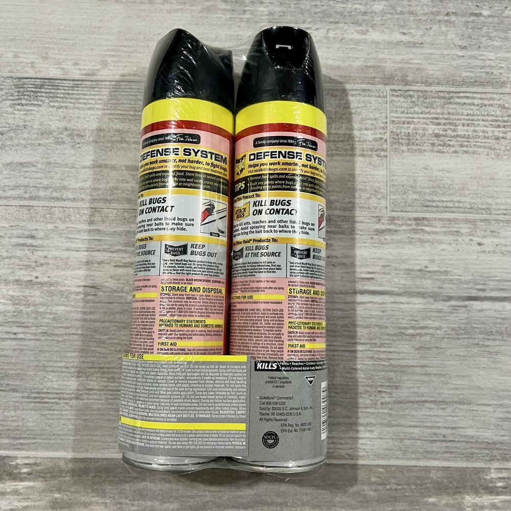 2x Raid Ant & Roach Kill On Contact 20 Oz Value Size. Free Shipping.