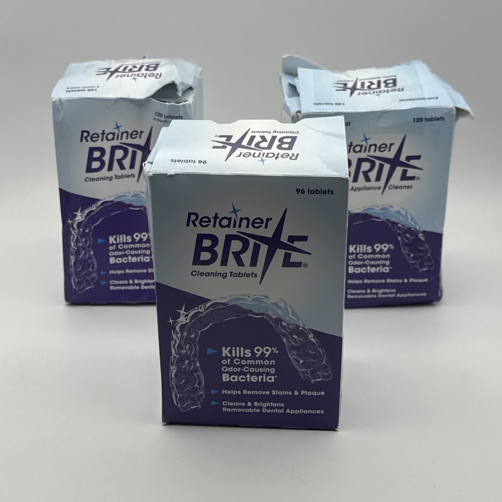 Retainer Brite 3 Open Boxes ( 322 Tablets ) Exp 04/2026