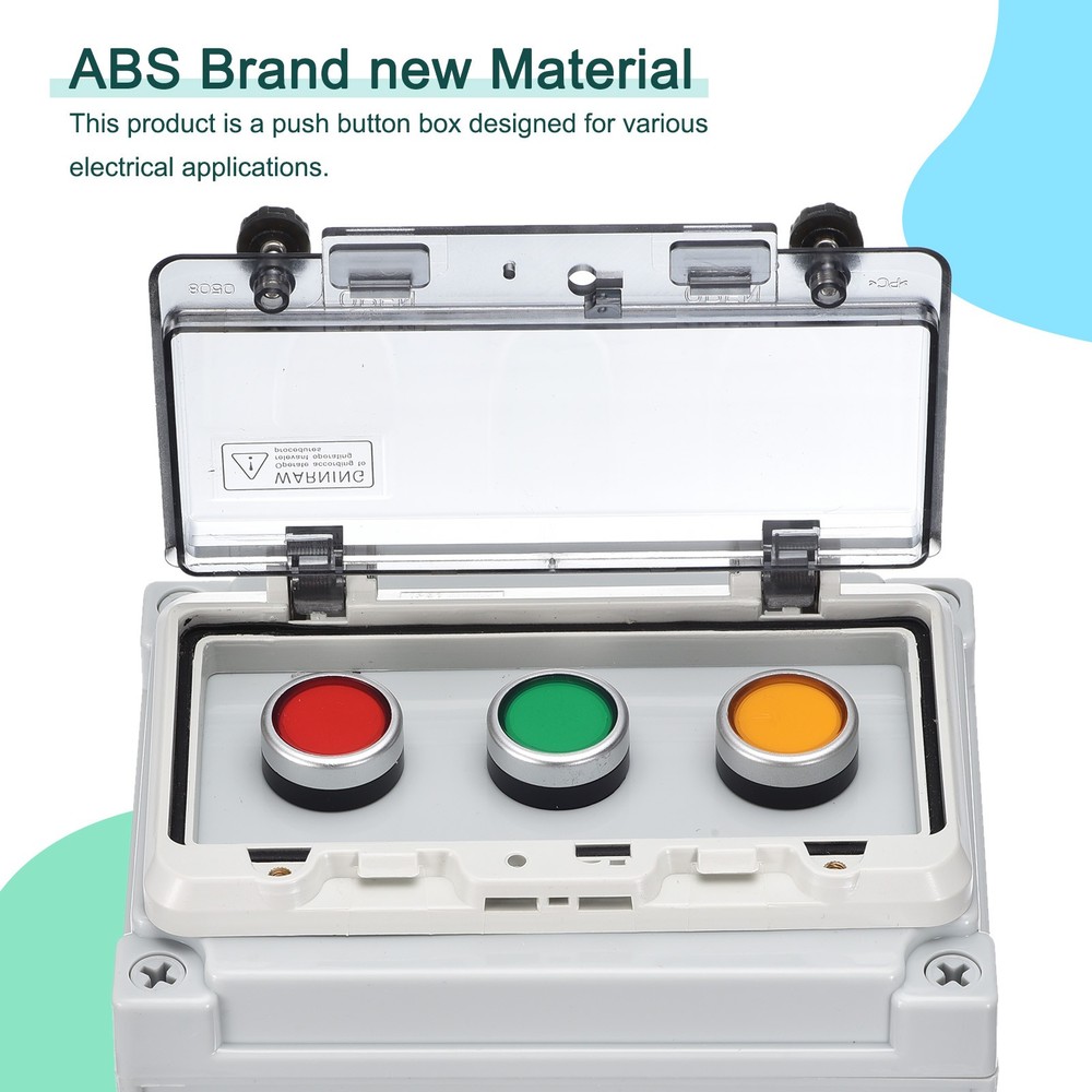 IP67 Push Button Box ABS Green Button Red Button Yellow Button