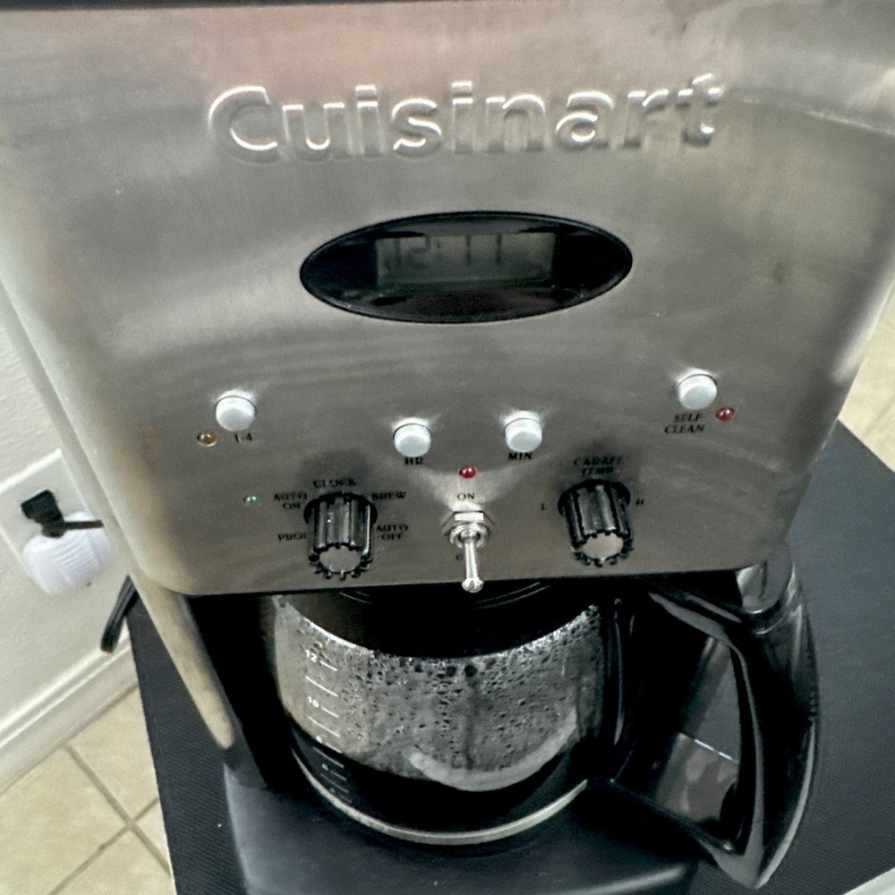 Cuisinart DCC1200 12 Cup Coffee Maker Machine Programmable Self Cleaning TESTED
