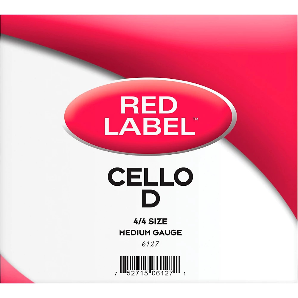 Super Sensitive Red Label Series Cello D String 4/4 Size, Medium