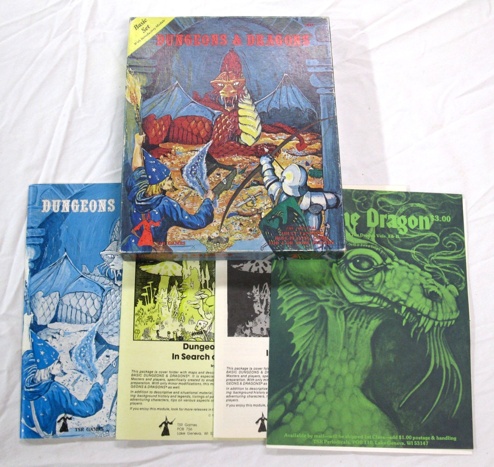 Dungeons & Dragons 1001 Basic Set 2nd Edition TRS Games Incomplete