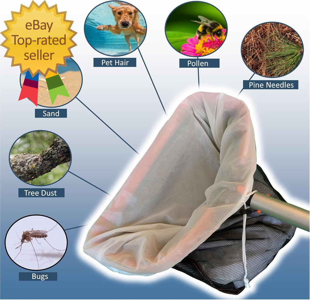 Fine Mesh Pool Net Insert | Collects Sand, Pollen, Tree Dust, Tiny Bugs, Pet Hai