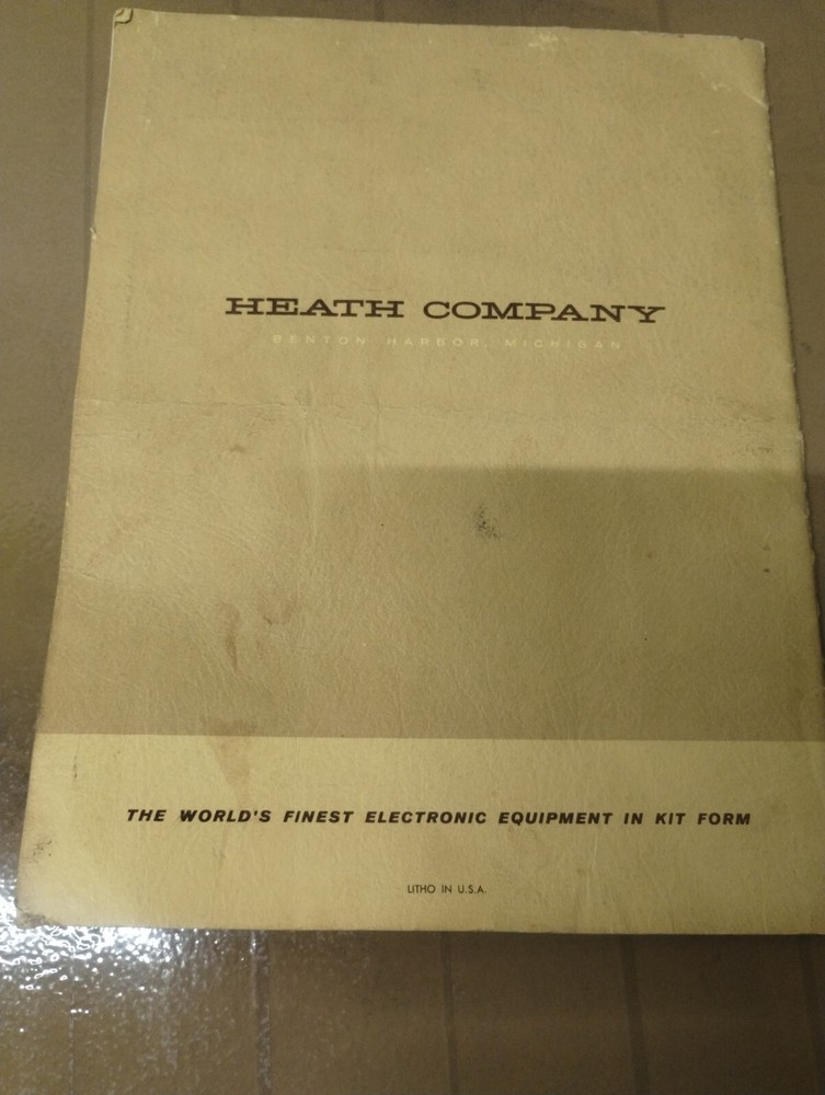 Original Heathkit HM-102 RF Power Meter Assembly Manual