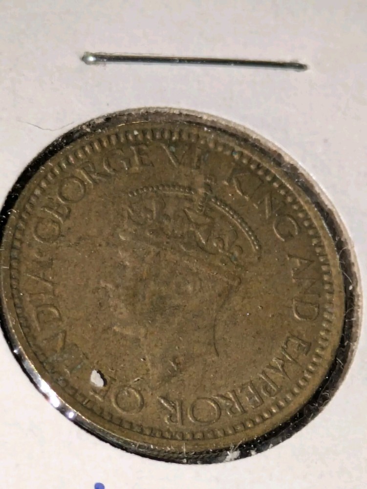 1943 Ceylon Sri Lanka 25 Cents