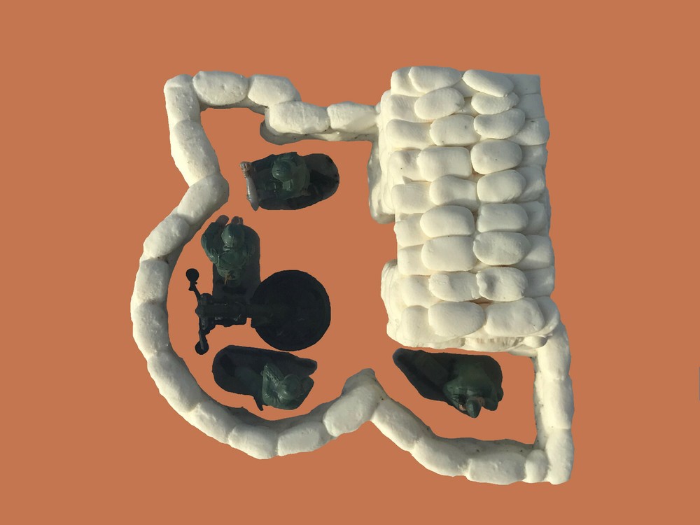 Sandbag Mortar Bunker 1/72 Scale Diorama, Gaming