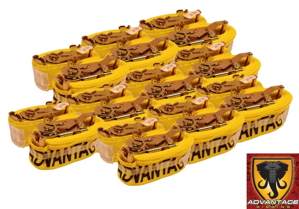Transport Hauling Load Package - (20) E-Track 12' Ratchet Tie Down Strap