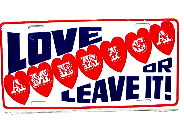 License Plate, Love America or Leave It-NEW