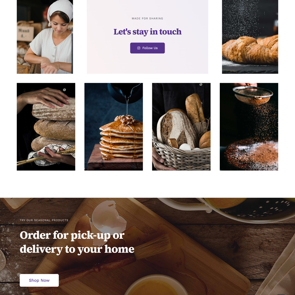 Bakery Website Design with Free VPS Web Hosting and Installation