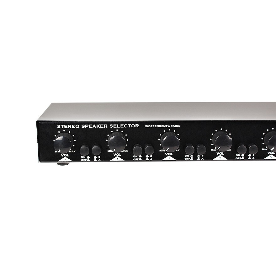 *OPEN BOX* Saga Elite™ 6-Zone Dual Source Stereo Speaker Selector (Black)