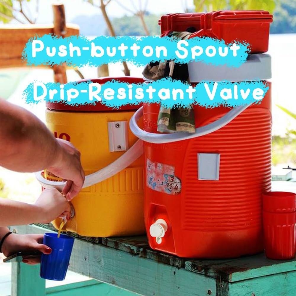 4 Pack Upgrade PushButton Cooler Spigot Replacement Igloo 210 Gallon Jug