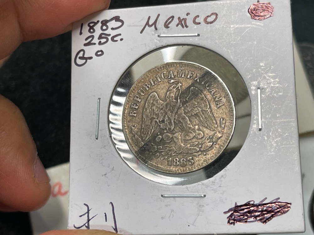 1883 Go B Mexico 25 Centavos Great Condition