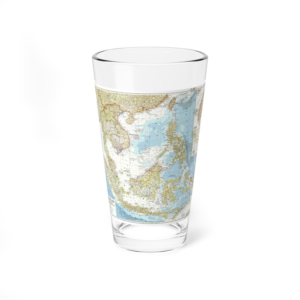 Asia - Southeast (1955) (Map) Pint Glass 16oz
