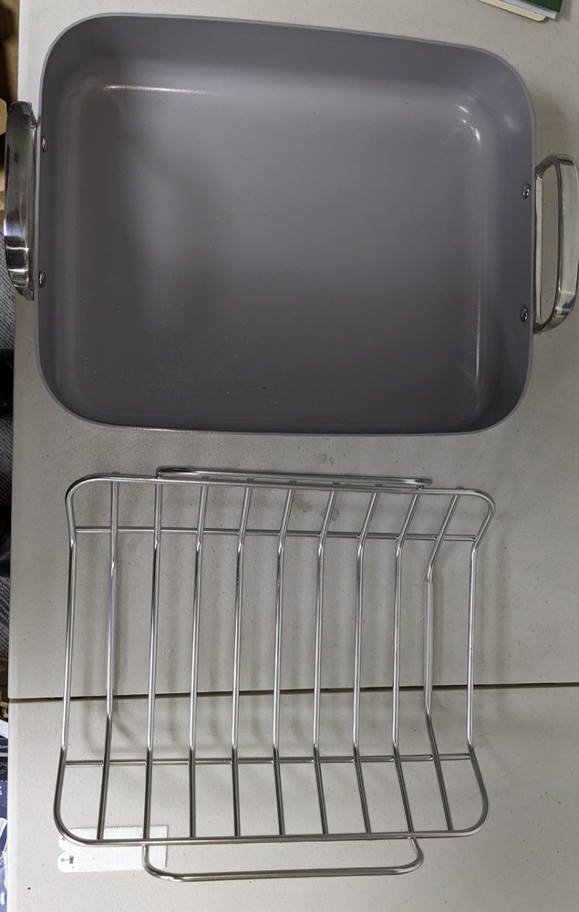 Caraway Home 7pc Square Cookware Set Gray: Nonstick Ceramic NOB