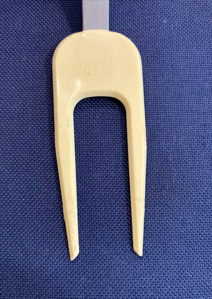 Vintage BONNY Nylon Meat Fork With Wood Handle