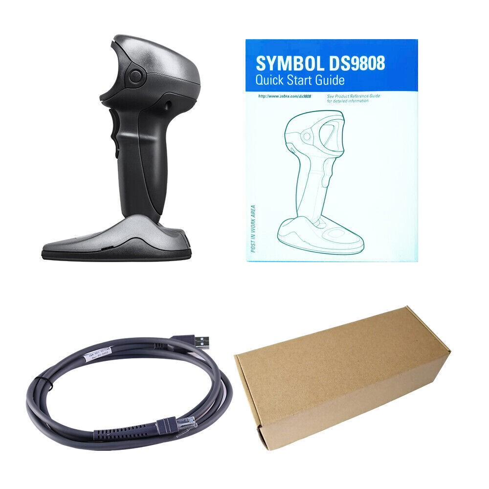 Motorola Symbol DS9808-SR00007NNWR Wired Handheld 1D Barcode Scanner Reader USB