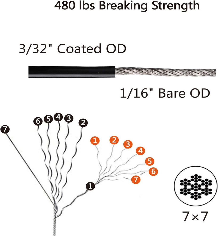 String Lights Hanging Kit,Globe String Lights Suspension Kit,Outdoor Light Guide