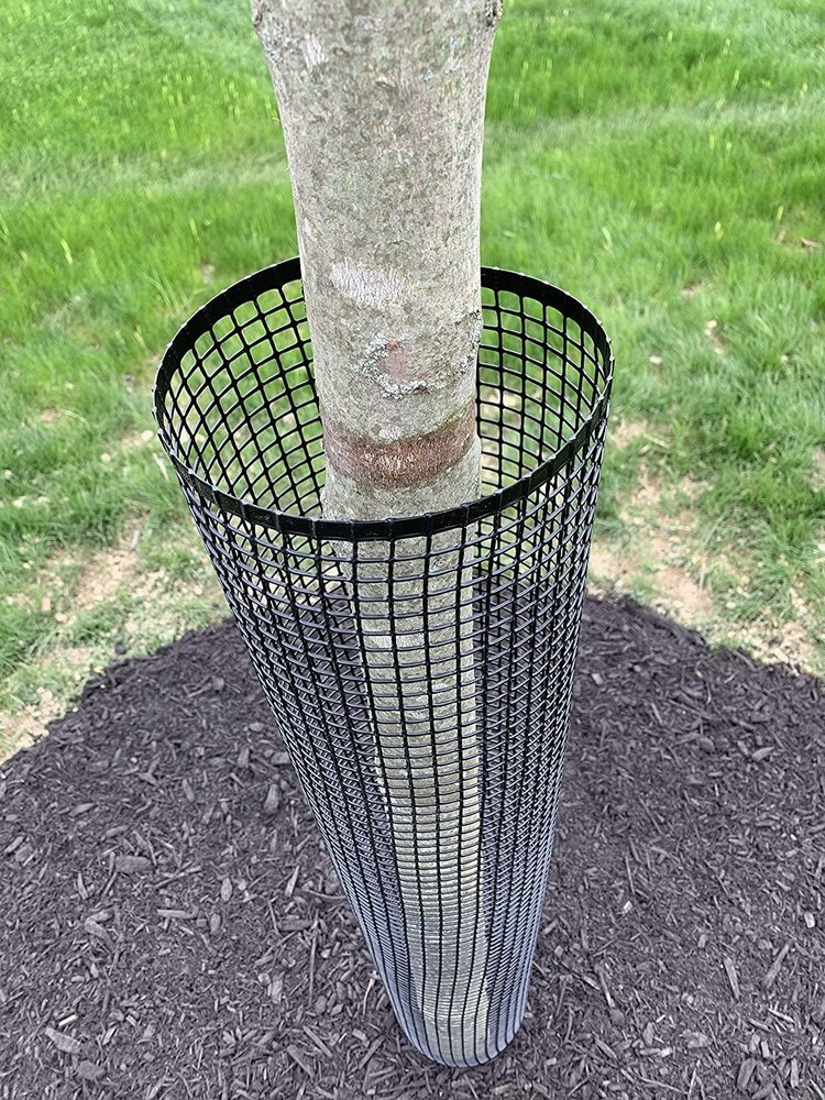 Rigid Plastic Mesh Tree Bark Guard Protector (36" Tall x 4" Diameter (5 Pack))