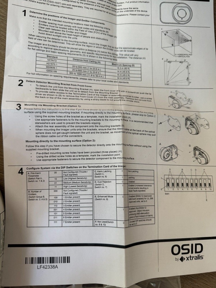 Xtralis OSID Smoke Detector - PM: OSE-SPW