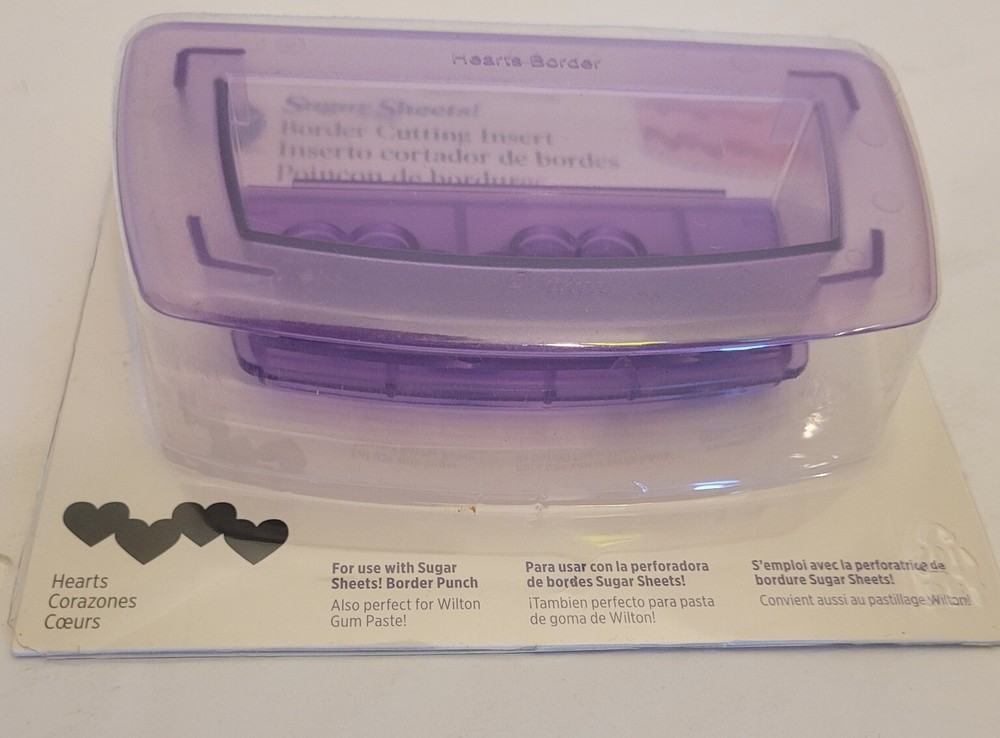 WILTON SUGAR SHEETS! Punch - Cutting Inserts & Border Cutting Inserts HEART NEW