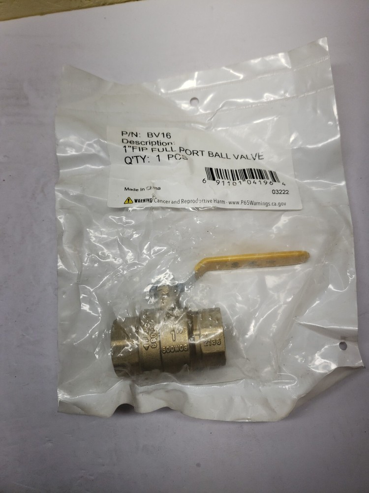 BV16 Full Port Ball Valve 1"