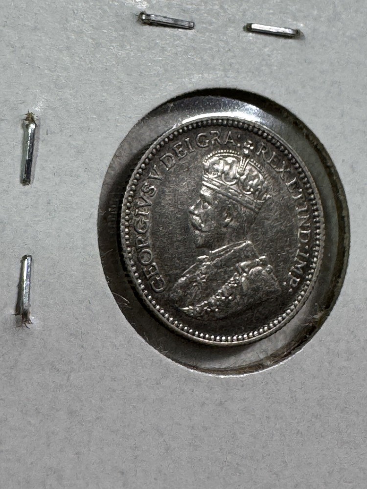 1912 Canada 5 Cents Small Silver Coin