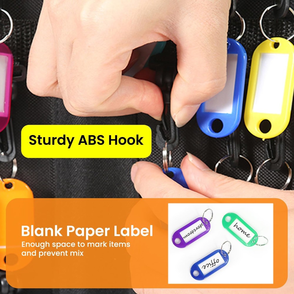 150 Position Key Organizer with Combination Lock, Waterproof Fireproof Zipper...