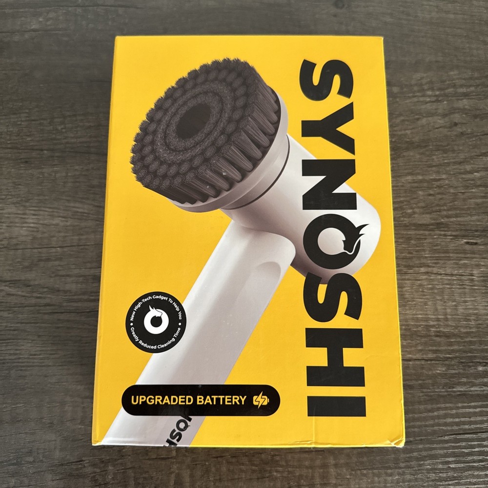 Synoshi Electric Spin Scrubber, Power Cleaning Brush with 3 Replaceable Cleaning