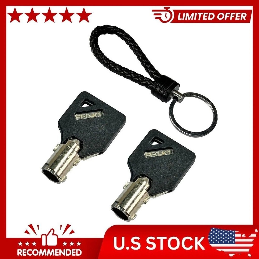 2 Pack FEO-K1 Elevator Keys Fire Service Key Recall Reset, 2 Silver