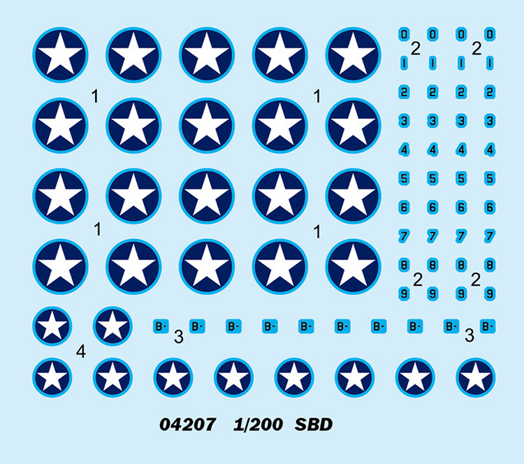 Trumpeter 04207 1/200 Scale SBD Dauntless Plastic Aircraft Assembly Model Kit