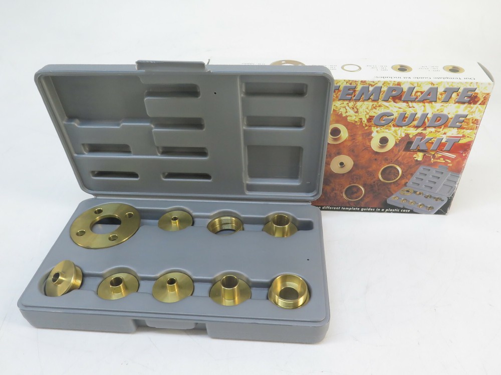 Pioneer 10 Piece Solid Brass Template Guide Kit With Adaptor