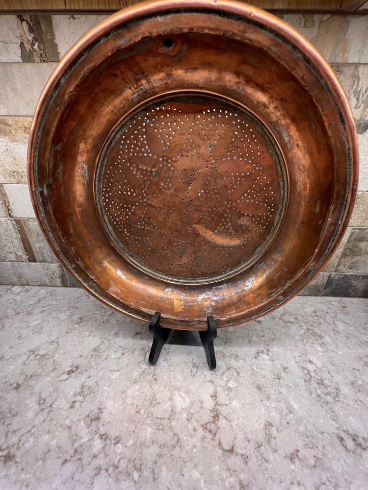 Vintage Large 13" Copper Sieve/Strainer
