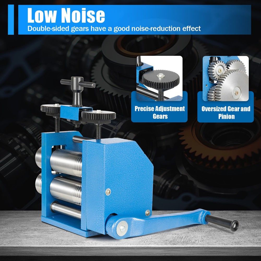 Jewelry Rolling Machine Manual Roller Combination Metal Tools Rolling Mill 6.5mm