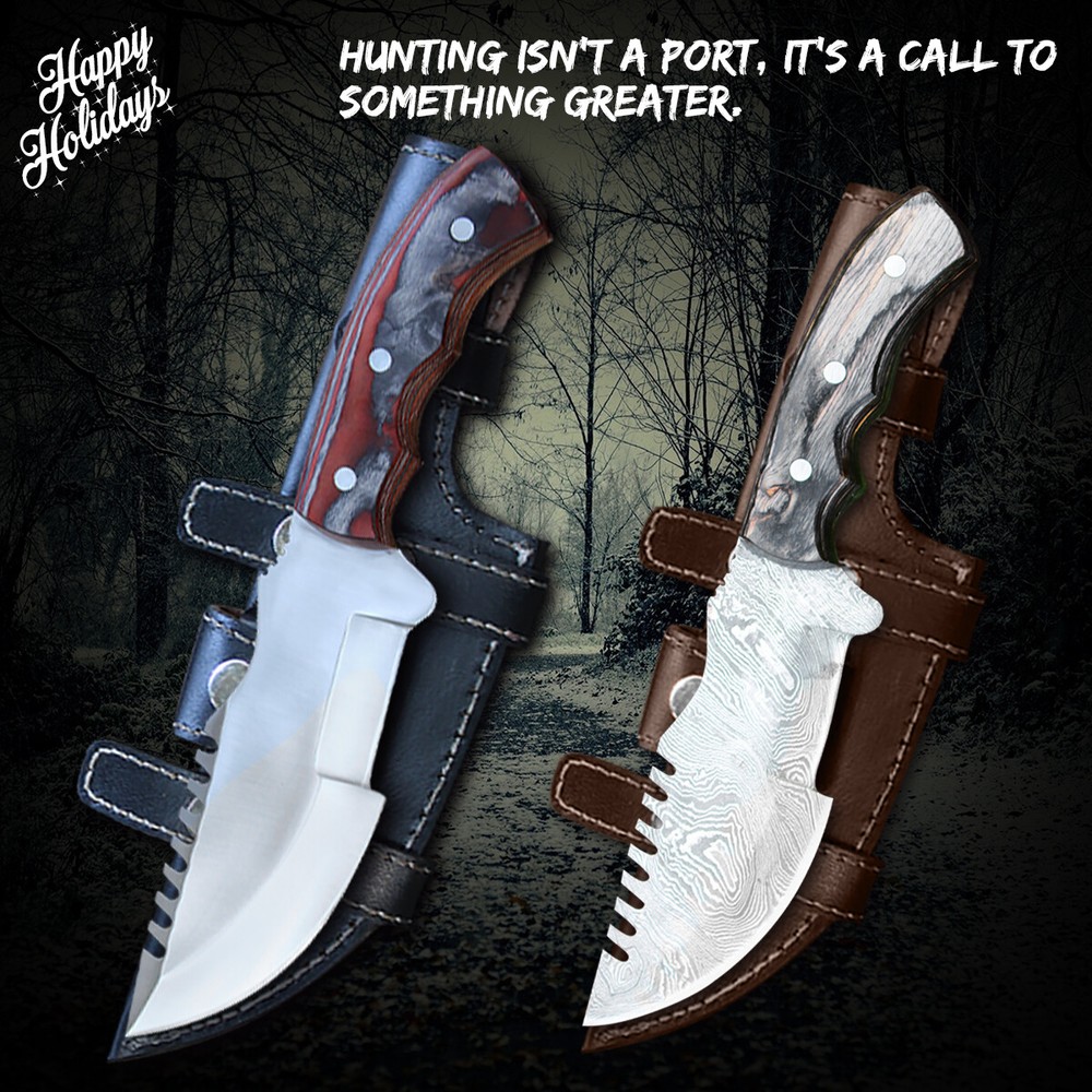 TRACKER® Hunting knife Gift For Hunters 2 Pcs Set For Holidays, Survival Knife