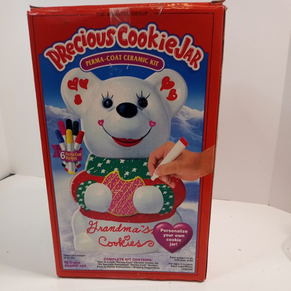 PRECIOUS 10.5 Inch PERSONALIZE COOKIE JAR PERMA-COAT CERAMIC KIT WEBSTER GROUP