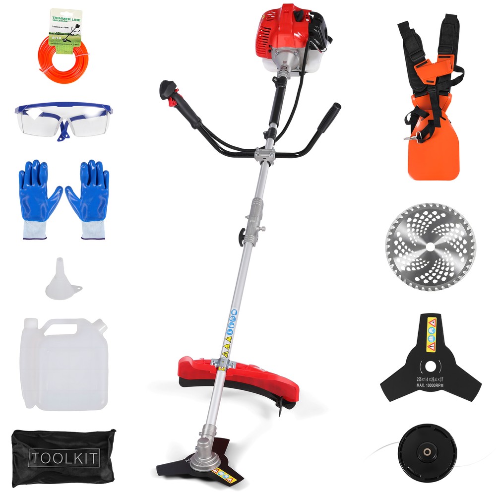 3-in-1 Weed Wacker Gas 52cc 2-Cycle Cordless String Trimmer Grass Weed Eater
