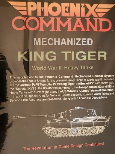 Phoenix Command Mechanized King Tiger WW2 Heavy Tanks Leading Edge Games Book