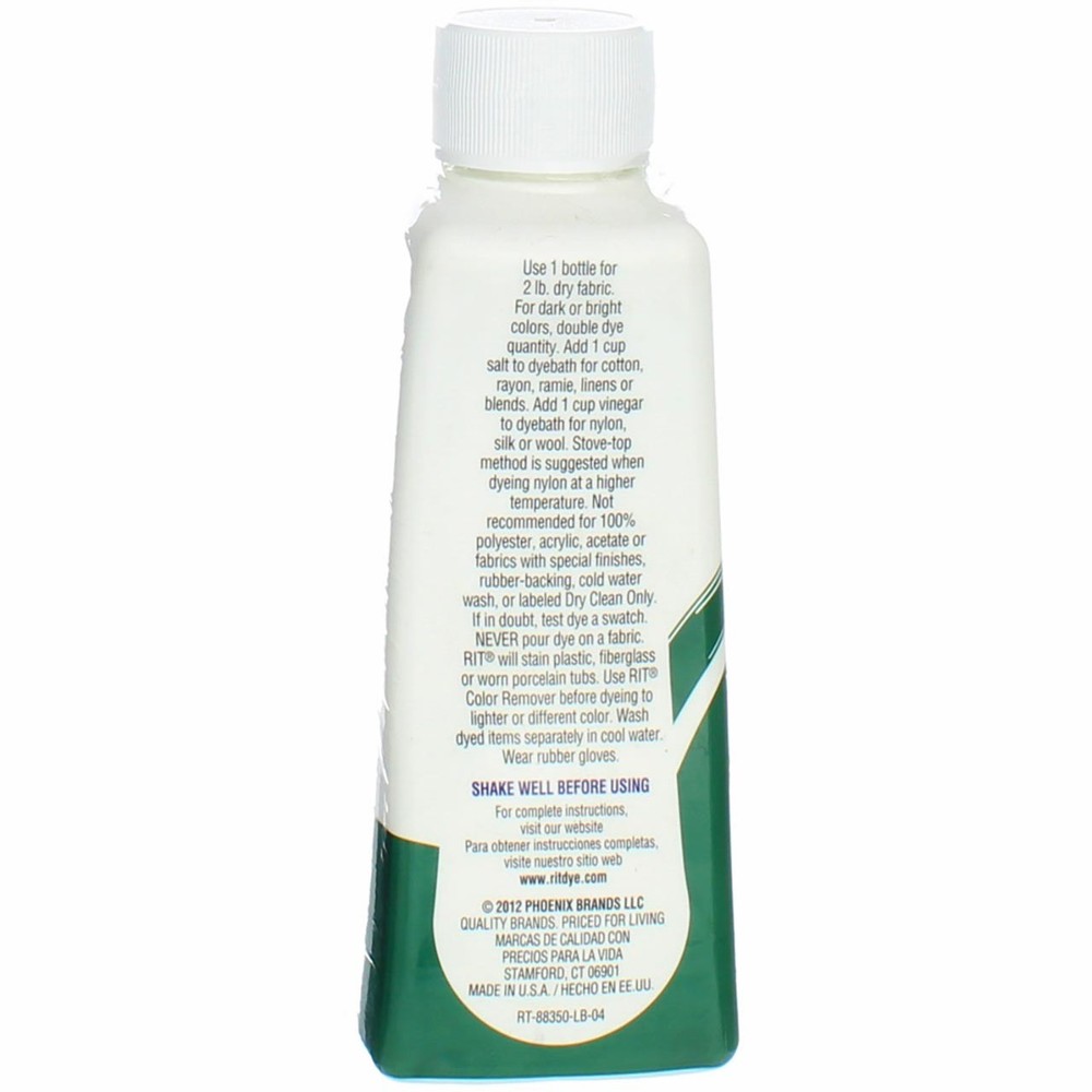 2 Pack Rit All-Purpose Liquid Dye, Dark Green, 8 fl oz